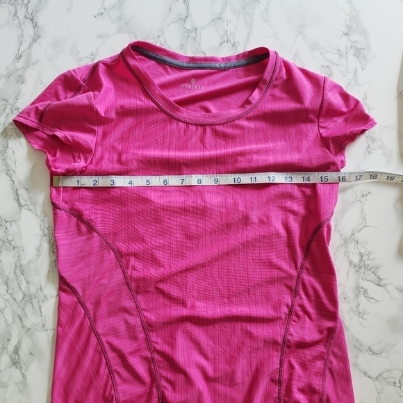 Athleta Pink Scoop Neck Reflective Tee - Picture 3 of 8